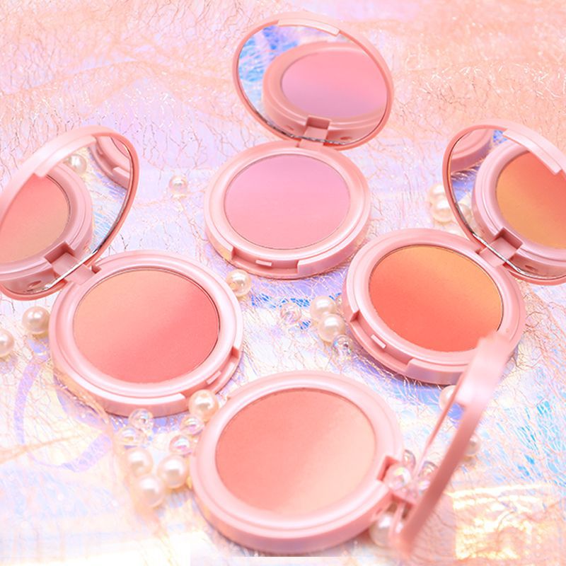 Popular beauty NOVO sweet pink gradient blush natural nude makeup to enhance complexion girlish rouge blush palette
