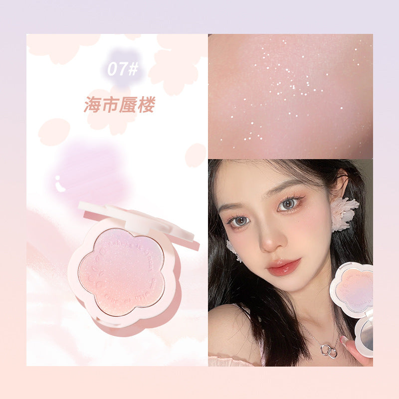 gogotales Gogo Dance Tipsy Petal Blush Rouge Clear Natural Blush Purple Low Saturation Repair Powder