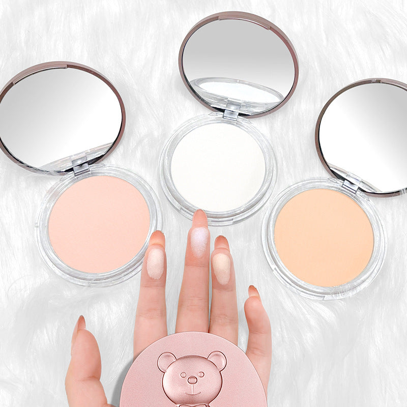 Bear Powder Set Makeup Concealer Not Easy to Remove Makeup Waterproof Long-lasting Repairing Transparent Affordable Natural Loose Powder