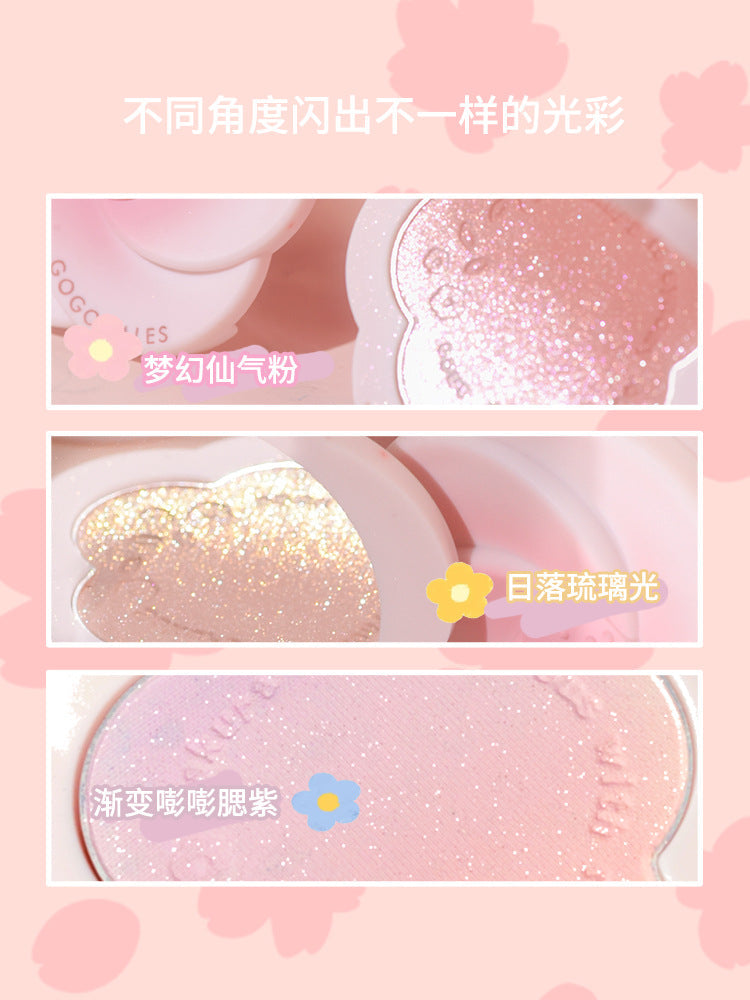 gogotales Gogo Dance Tipsy Petal Blush Rouge Clear Natural Blush Purple Low Saturation Repair Powder