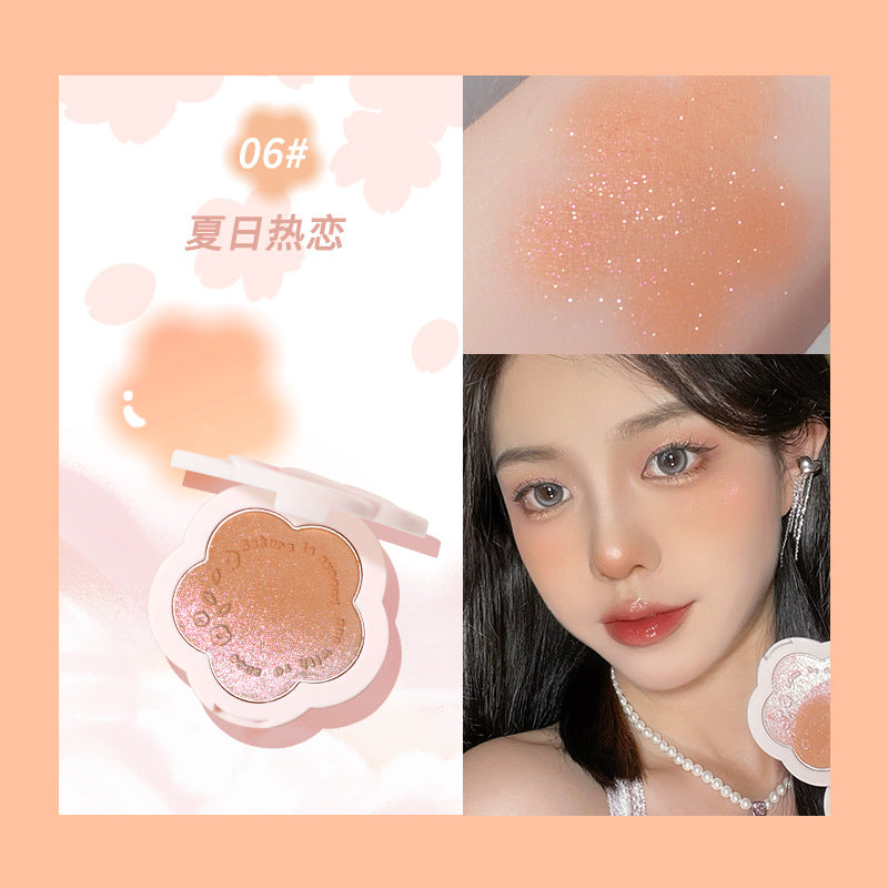 gogotales Gogo Dance Tipsy Petal Blush Rouge Clear Natural Blush Purple Low Saturation Repair Powder