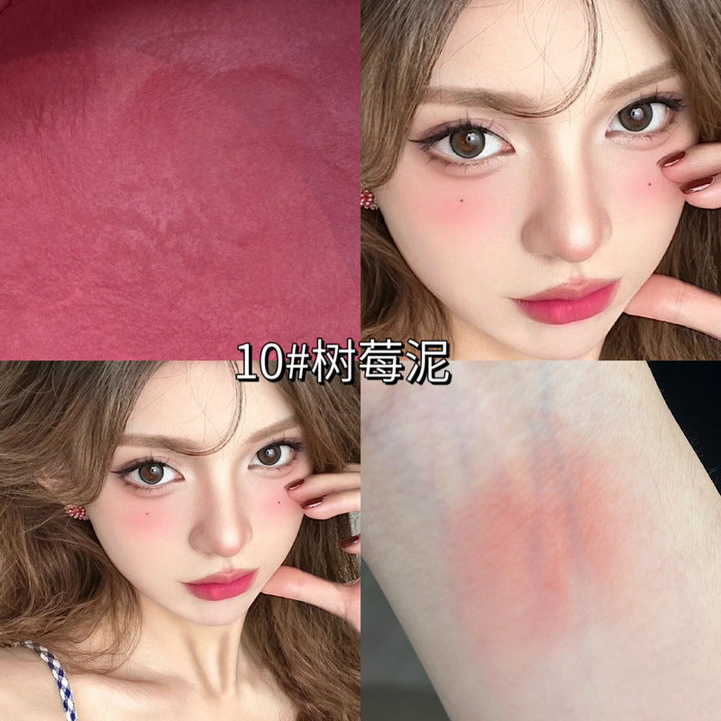 HERORANGE~ Butterfly Air Blush Cream Expansion Color Blush Purple Matte Mashed Potato Naturally Brightening and Contouring Women