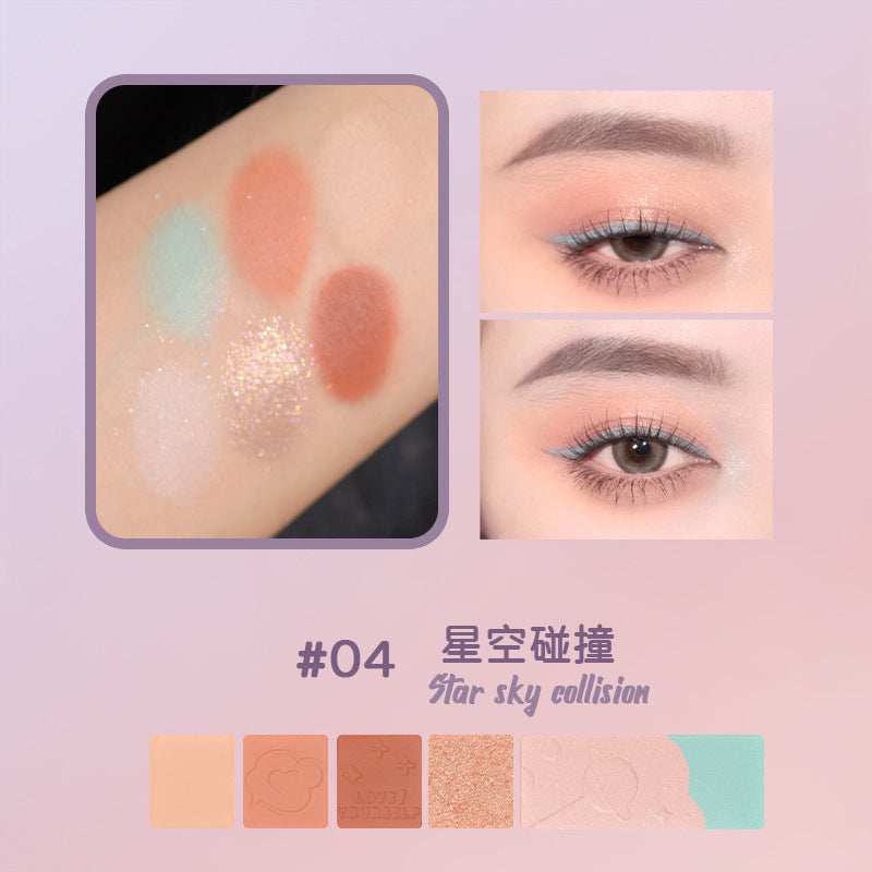 gogotales Gogo dance bubble candy ball six-color eyeshadow palette matte pearlescent earth milk tea affordable eyeshadow