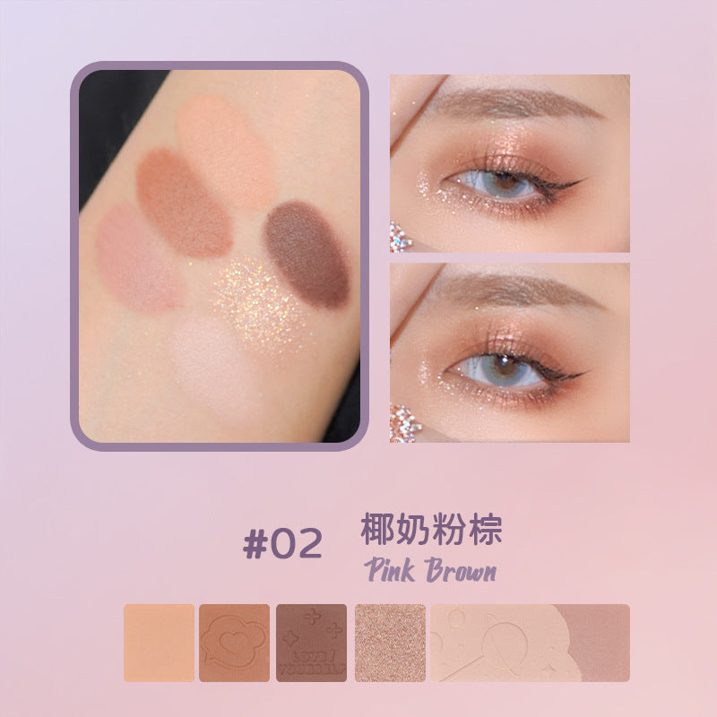 gogotales Gogo dance bubble candy ball six-color eyeshadow palette matte pearlescent earth milk tea affordable eyeshadow