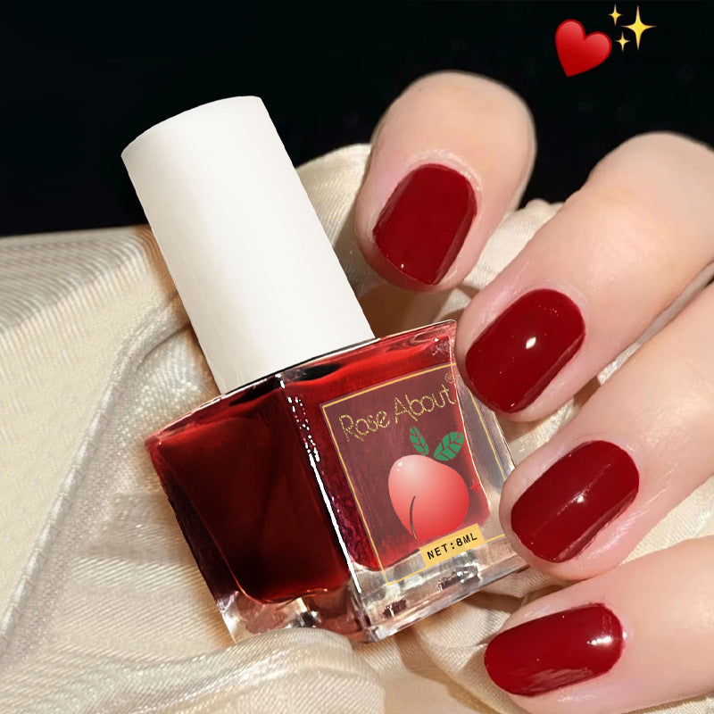 2023 water-based nail polish transparent color no bake long-lasting tearable peelable transparent nail polish glossy factory wholesale