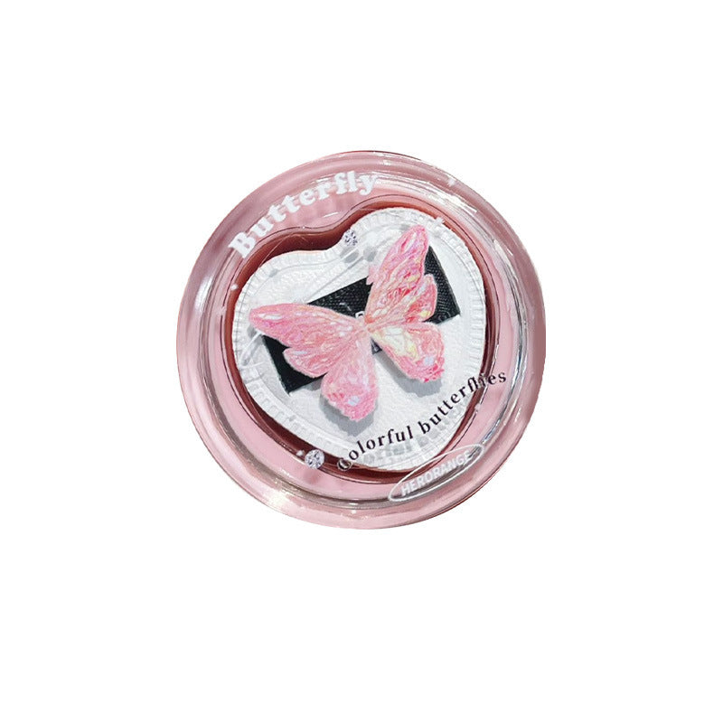 HERORANGE~ Butterfly Air Blush Cream Expansion Color Blush Purple Matte Mashed Potato Naturally Brightening and Contouring Women