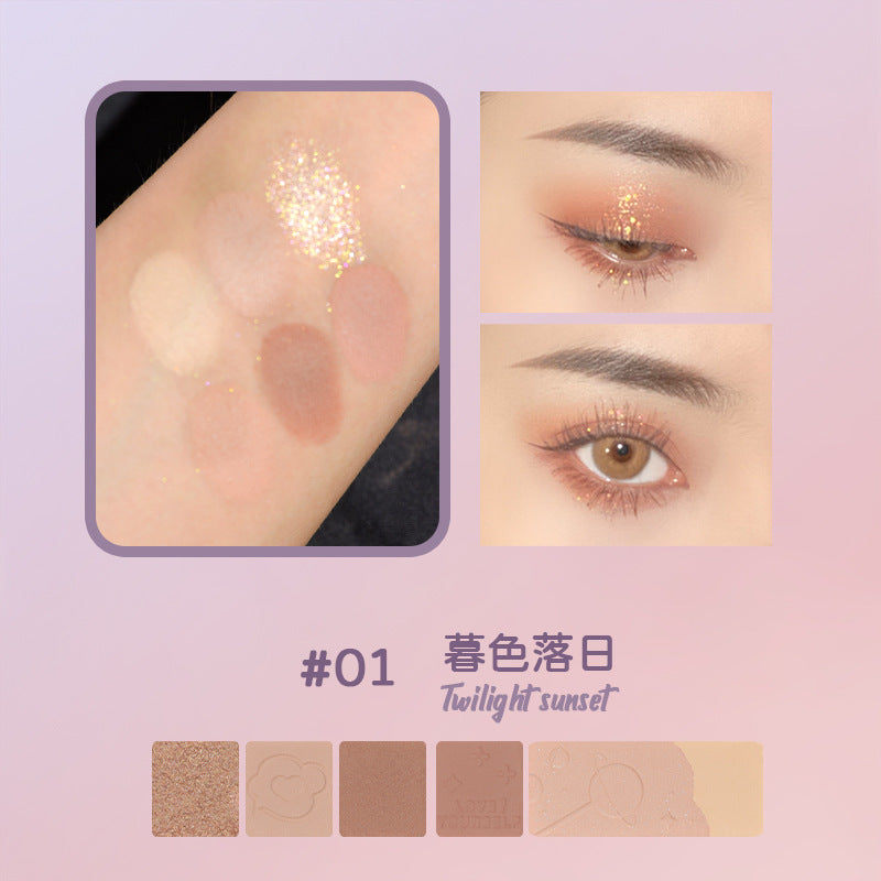 gogotales Gogo dance bubble candy ball six-color eyeshadow palette matte pearlescent earth milk tea affordable eyeshadow