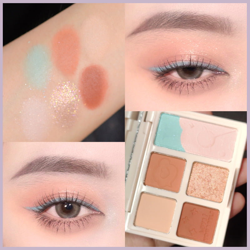 gogotales Gogo dance bubble candy ball six-color eyeshadow palette matte pearlescent earth milk tea affordable eyeshadow