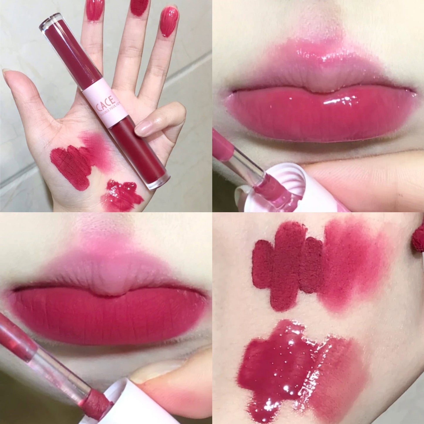 CACE fun double-ended lip glaze 6 colors optional popular makeup affordable student lipstick matte hot recommendation manufacturer wholesale