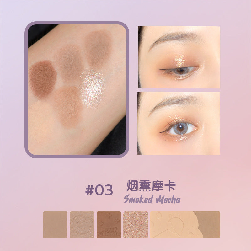 gogotales Gogo dance bubble candy ball six-color eyeshadow palette matte pearlescent earth milk tea affordable eyeshadow