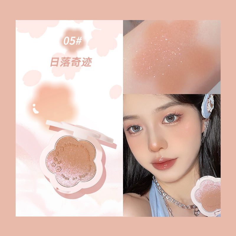 gogotales Gogo Dance Tipsy Petal Blush Rouge Clear Natural Blush Purple Low Saturation Repair Powder