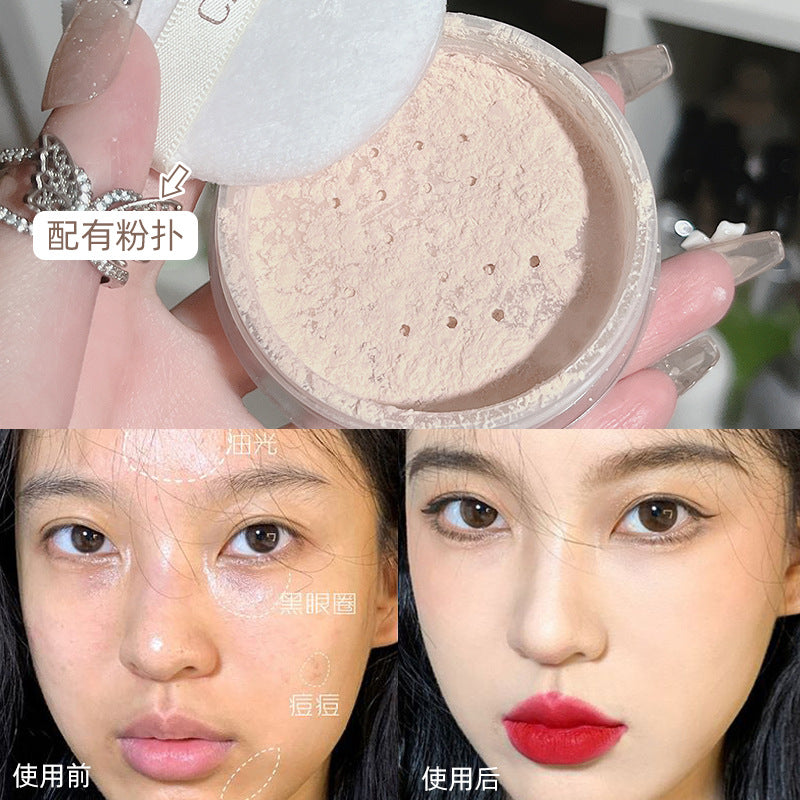 CACAE feather silk soft loose powder cake two-color beauty natural white ivory white Southeast Asia's best-selling foreign trade style