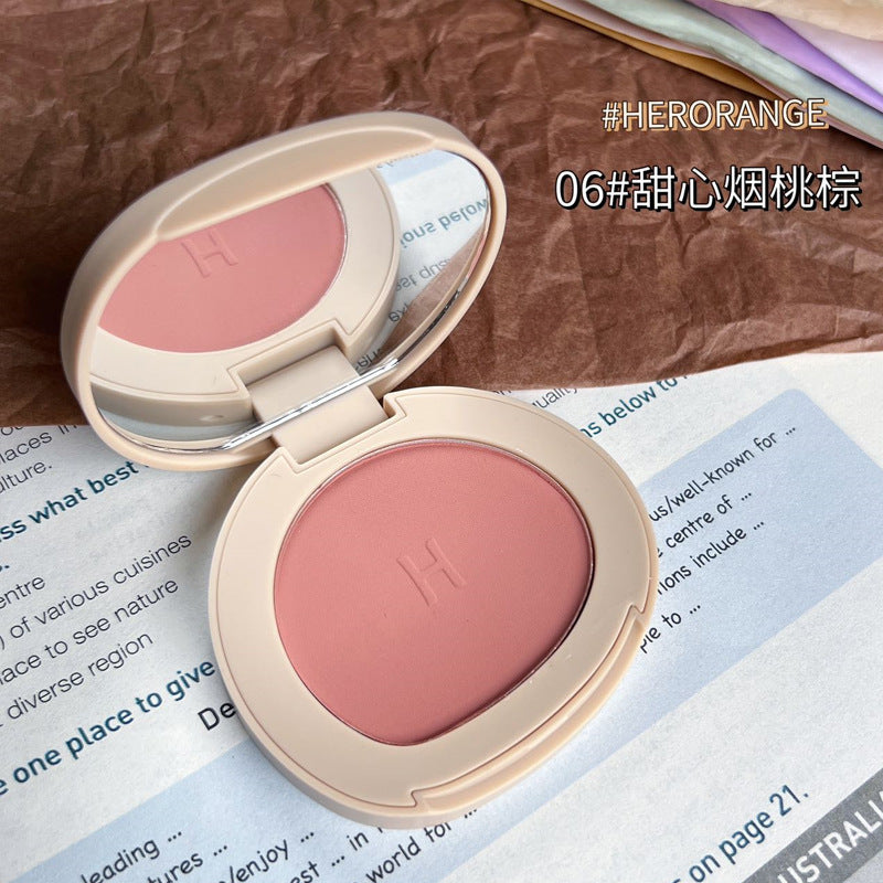HERORANGE~Single-color blush, matte, delicate, natural nude, expanded color, high-gloss, and contouring all-in-one palette, pure desire makeup