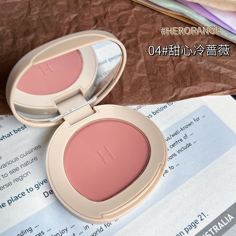 HERORANGE~Single-color blush, matte, delicate, natural nude, expanded color, high-gloss, and contouring all-in-one palette, pure desire makeup