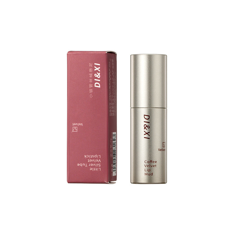 DIXI small silver tube lip glaze velvet matte white lip mud girl natural versatile live broadcast new makeup wholesale