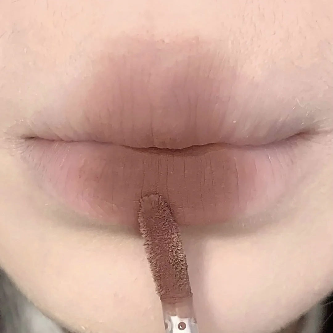 DIXI small silver tube lip glaze velvet matte white lip mud girl natural versatile live broadcast new makeup wholesale