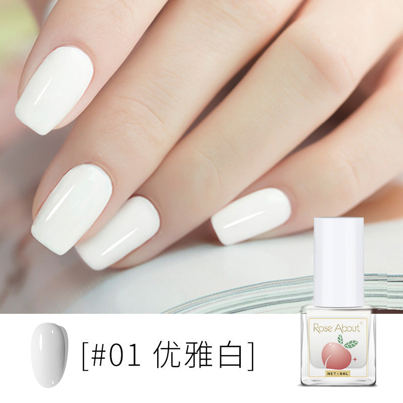2023 water-based nail polish transparent color no bake long-lasting tearable peelable transparent nail polish glossy factory wholesale