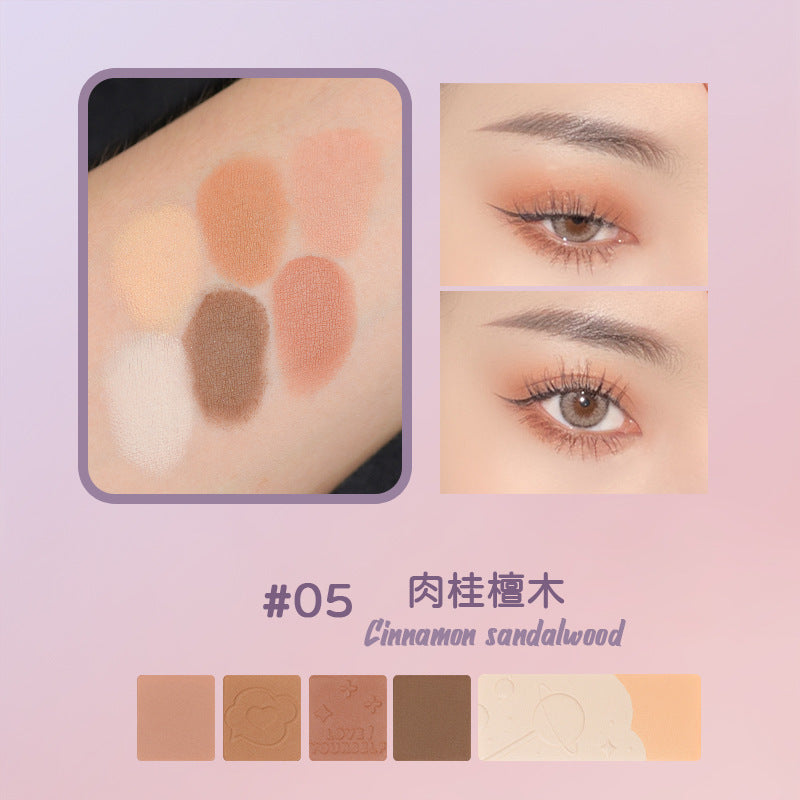 gogotales Gogo dance bubble candy ball six-color eyeshadow palette matte pearlescent earth milk tea affordable eyeshadow
