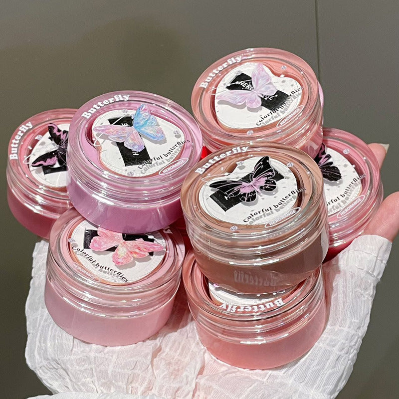 HERORANGE~ Butterfly Air Blush Cream Expansion Color Blush Purple Matte Mashed Potato Naturally Brightening and Contouring Women