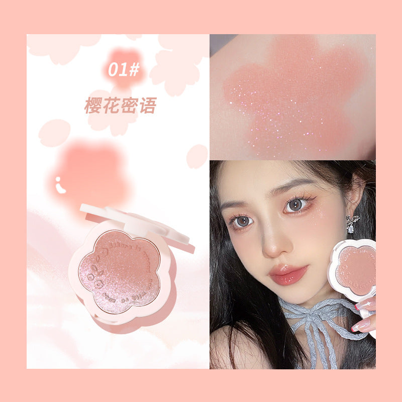 gogotales Gogo Dance Tipsy Petal Blush Rouge Clear Natural Blush Purple Low Saturation Repair Powder