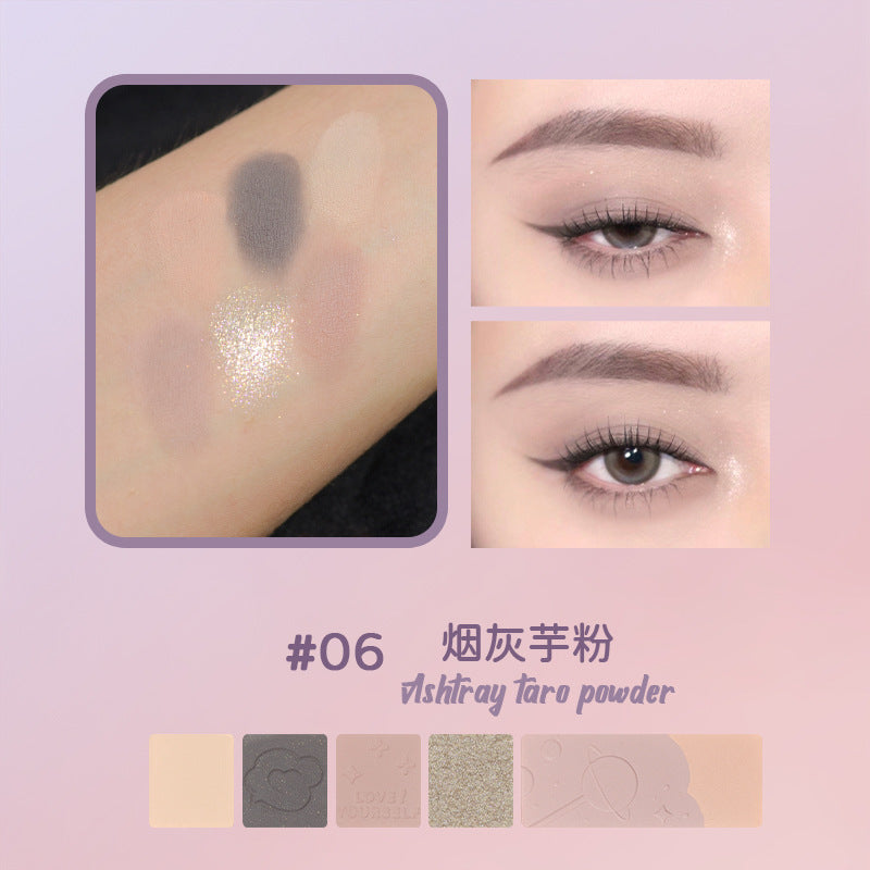 gogotales Gogo dance bubble candy ball six-color eyeshadow palette matte pearlescent earth milk tea affordable eyeshadow