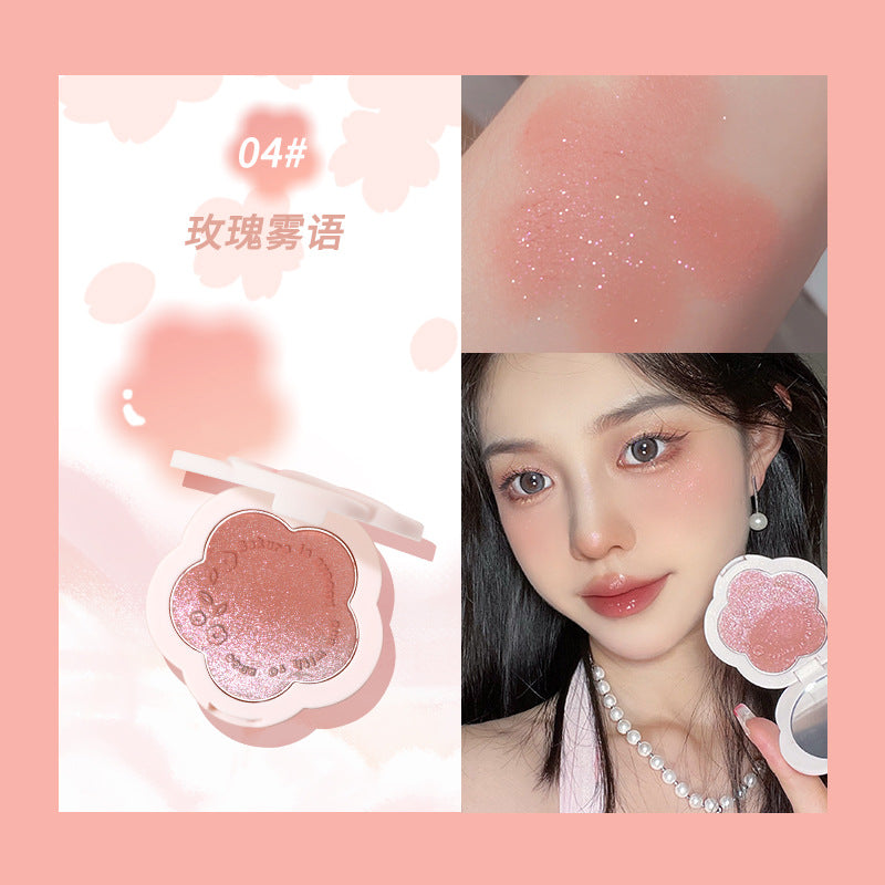 gogotales Gogo Dance Tipsy Petal Blush Rouge Clear Natural Blush Purple Low Saturation Repair Powder