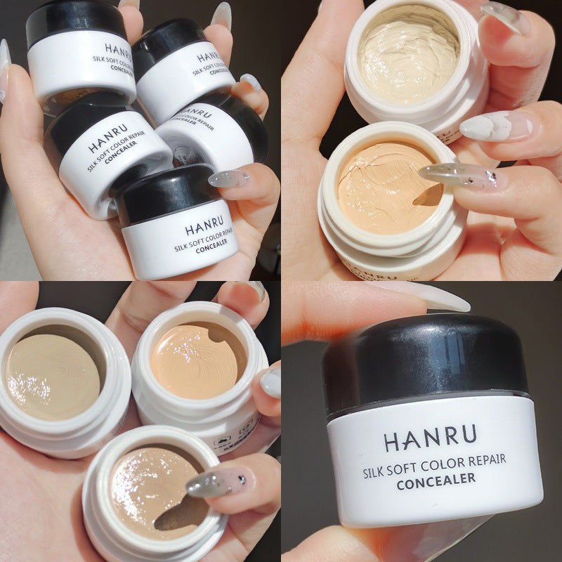 Han Ru concealer covers facial spots and acne marks, acne repair cream covers dark circles, tear trough tattoos, genuine wholesale