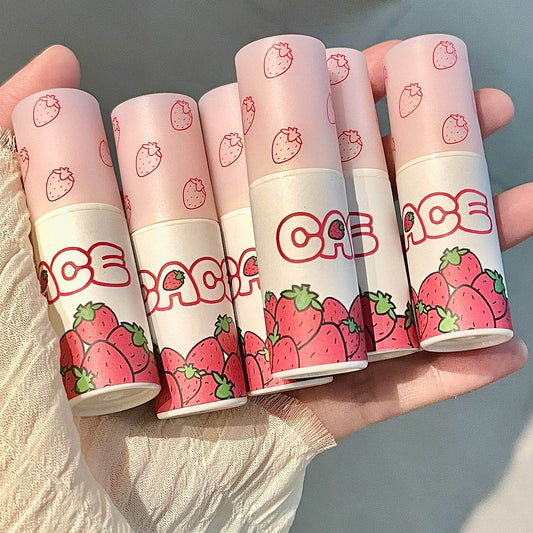 C60 strawberry lip mud lip glaze 6 colors brown bean paste color makeup affordable students can use easy color brown coffee wholesale 