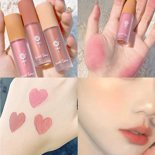 FAICCIA Feixi Liquid Blush Cherry Pink Peach Matte Velvet Multi-purpose Repair Rouge Nude Makeup 