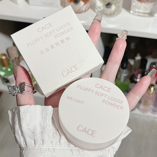 CACAE feather silk soft loose powder cake two-color beauty natural white ivory white Southeast Asia's best-selling foreign trade style 
