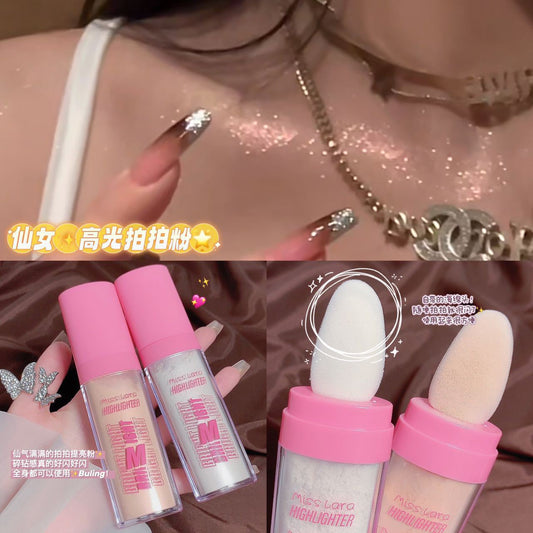 MISS LARA makeup fairy highlight pat powder to brighten the whole body highlight powder and contour powder to make natural three-dimensional makeup