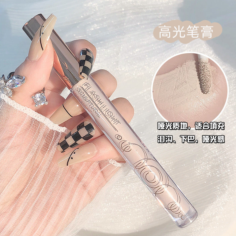 New maxfine liquid highlighter facial tear trough matte natural brightening shadow concealer pen 