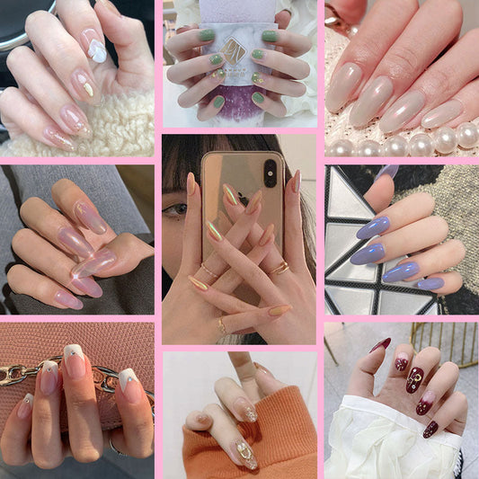 European and American popular manicure pieces removable French fake nails wearable nail pieces manicure nail patches