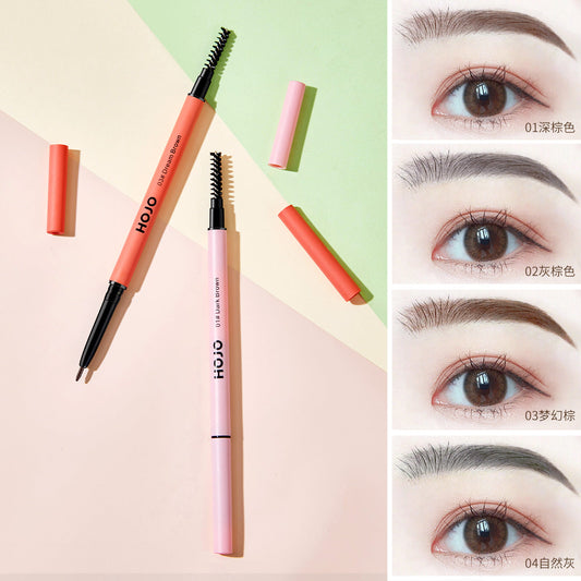 HOJO8096 colorful double-ended ultra-fine eyebrow pencil is smooth, waterproof, easy to color, non-clumping and not easy to remove makeup, novice eyebrow pencil