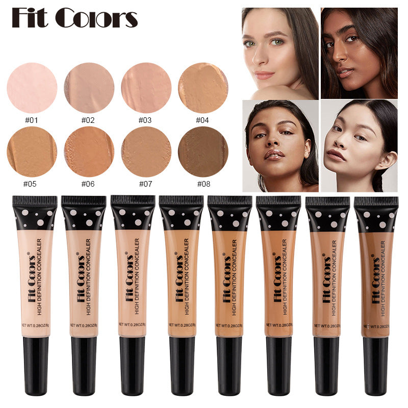 Fit Colors 8-Color Tube Concealer Concealing Repair Nourishing Foundation Covers Dark Circles and Acne Spots Cross-border