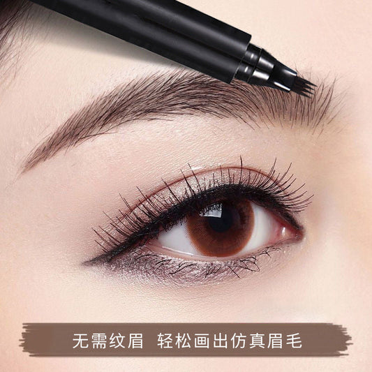 Cross-border special four-claw eyebrow pencil simulation four-pronged four-pronged liquid water eyebrow pencil waterproof and sweat-proof non-smudge eyebrow pencil 