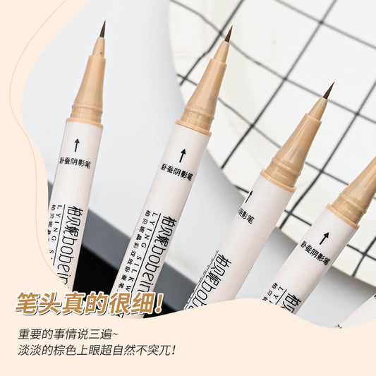 Double-ended crystal color lying silkworm pen, natural and long-lasting waterproof and sweat-proof eyeliner pen for students and novices, affordable eyeliner pen