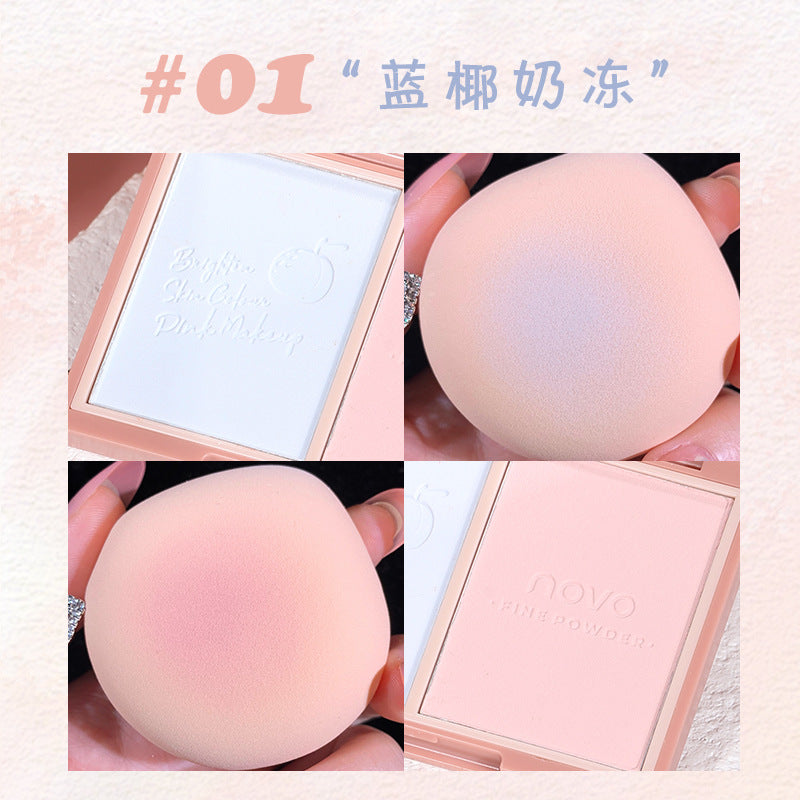 NOVO soft three-dimensional two-color blush palette, two-color multi-purpose natural makeup effect for students, affordable wholesale delivery 