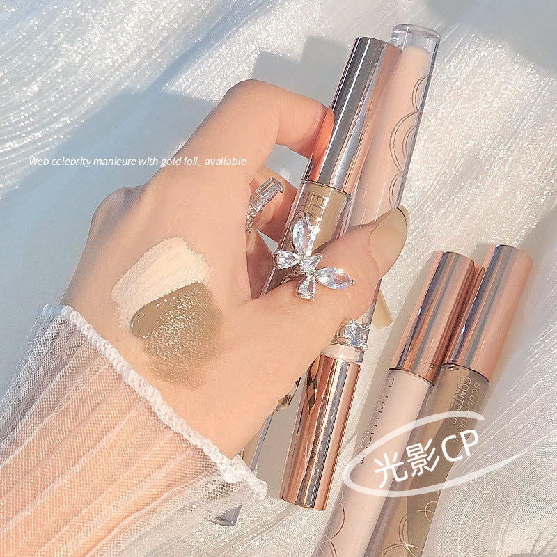 New maxfine liquid highlighter facial tear trough matte natural brightening shadow concealer pen 